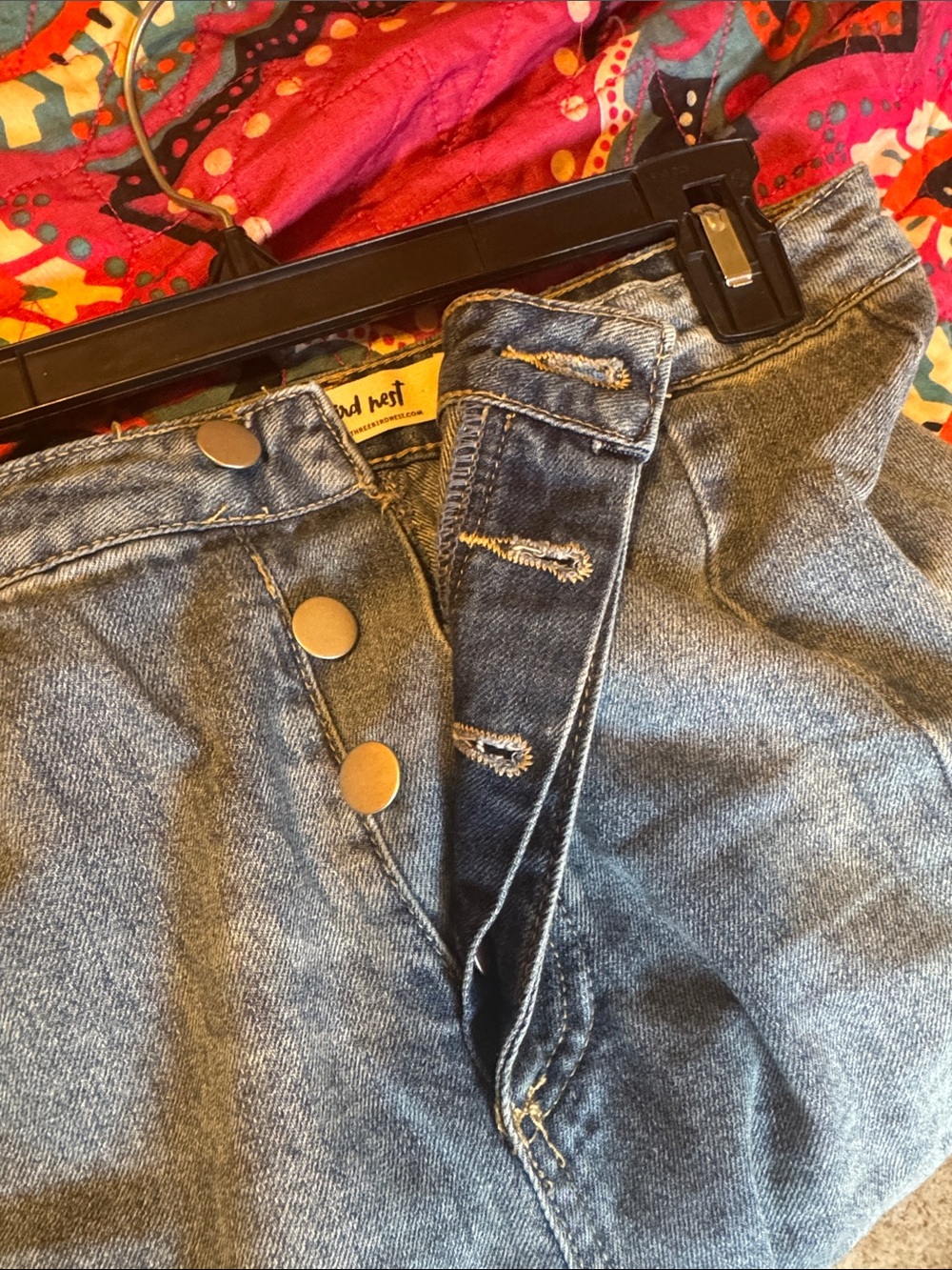 Three Bird Nest Patchwork Flare Jeans - worn once - Picture 3 of 10